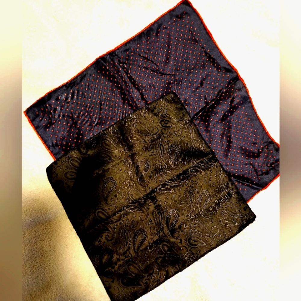 Unisex 2 pocket square scarfs NWOT🧣